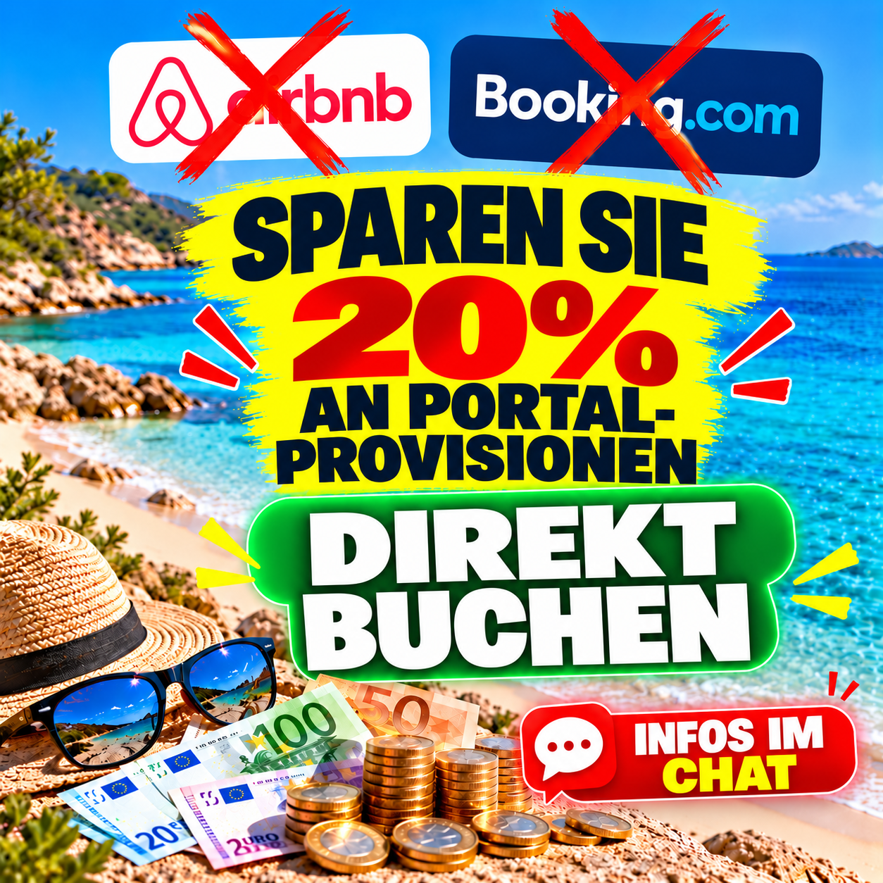 20 % Portalprovisionen sparen. Direkt buchen und im Chat nachfragen.