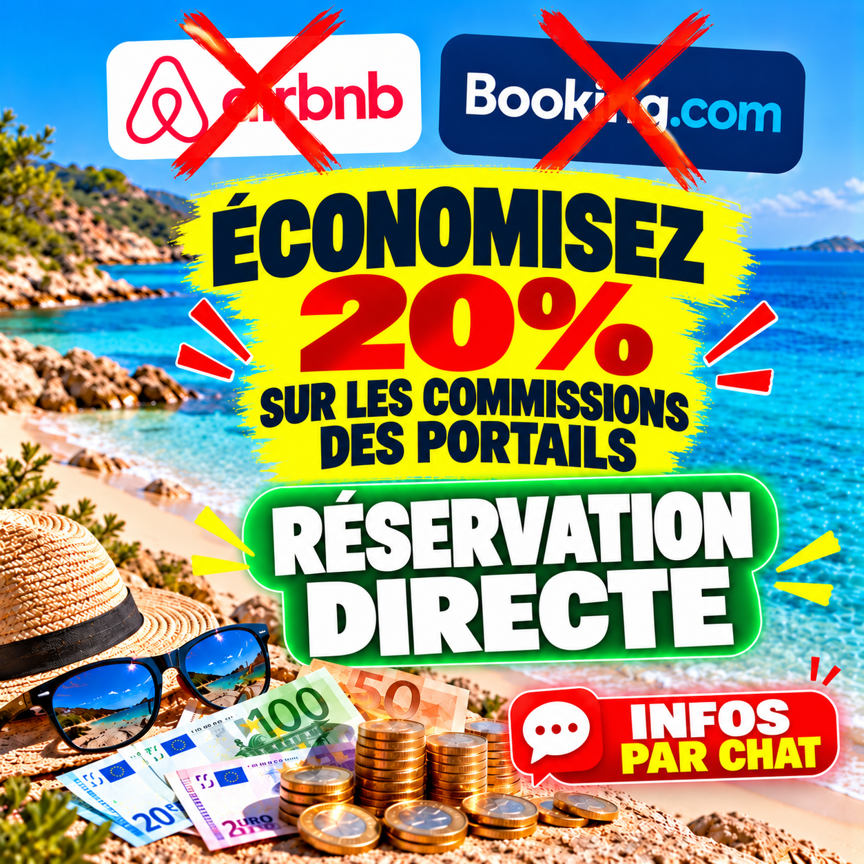 Économisez 20 % sur les commissions. Réservez en direct et demandez des informations dans le chat.